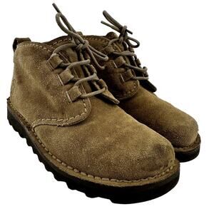 Mozo Lace Up Ankle Boot Platform Non Slip Outdoor Casual Suede Leather Brown 7.5